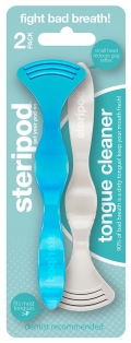 Купить Steripod Очищувач язика, синій + перловий (в упаковці 2 шт.)