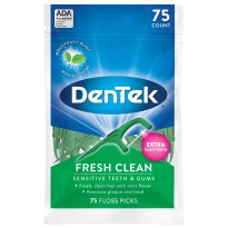 Купить DenTek Освіжаюче очищення Флос-зубочистки, 75 шт.