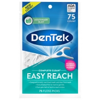 Купить DenTek Комплексне очищення Задні зуби Флос-зубочистки, 75 шт.