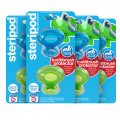 Купить Steripod Антибактериальный чехол для зубной щетки (4 упаковки по 2 шт.), сочетание тихоокеанский синий + зеленая зависть