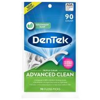 Купить DenTek Потрійне очищення Флос-зубочистки, 90 шт.
