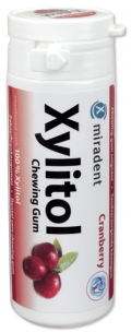 Купить Жевательная резинка Miradent® Xylitol Chewing Gum, Cranbery (клюква), 30 шт.