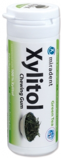 Купить Жевательная резинка Miradent® Xylitol Chewing Gum, Green Tea (зеленый чай), 30 шт.
