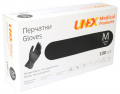 Купить Перчатки нитриловые UNEX Medical, неопудренные, диагностические, черные, размер M, 100 шт. (50 пар)