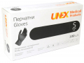 Купить Перчатки нитриловые UNEX Medical, неопудренные, диагностические, черные, размер S, 100 шт. (50 пар)