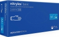 Купить Рукавички нітрилові NITRYLEX Basic, неопудрені, діагностичні, сині, розмір M, 100 шт. (50 пар)