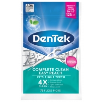 Купить DenTek Комплексное очищение Задние зубы Флосс-зубочистки, 125 шт.