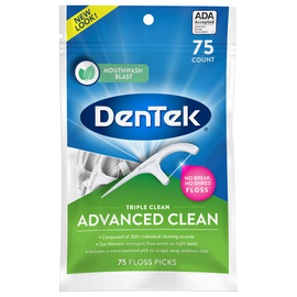 DenTek Потрійне очищення Флос-зубочистки, 75 шт.