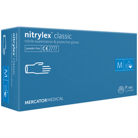 Рукавички нітрилові NITRYLEX Classic, неопудрені, діагностичні, фіолетові, розмір M, 100 шт. (50 пар)