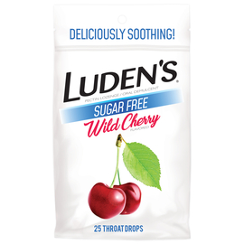 Luden’s Леденцы с пектином, успокаивающие для горла и полости рта, дикая вишня, без сахара, 25 шт.