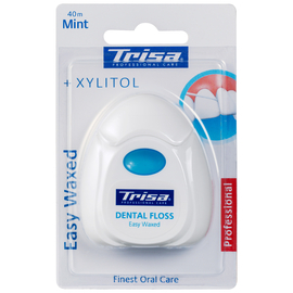 TRISA Easy Waxed Зубной флосс, вощенный, с мятой и ксилитом, 40 м