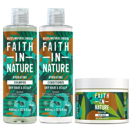 Faith in Nature Набір для догляду за сухим волоссям з кокосом