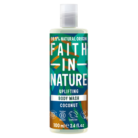 Faith in Nature Натуральний гель для душу з кокосом, дорожній формат 100 мл