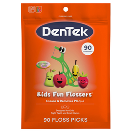 DenTek Детские флоссы с держателями, дикий фрукт, 90 шт.