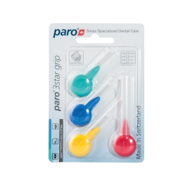 paro® 3STAR-GRIP Міжзубні щітки, набір зразків, 4 різних розміри