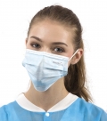 Купить Dochem Медицинские маски защитные Premium Elite, 3-х слойные, с заушными петлями, синие, 50 шт.