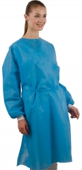 Купить Захистні халати медичні, одноразові, 40 г/м2, сині, розмір M, 10 шт.