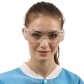 Купить Dochem Захисні окуляри, пластикові, тип мото, прозорі лінзи та оправа
