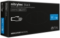 Купить Рукавички нітрилові NITRYLEX Black, неопудрені, діагностичні, чорні, розмір M, 100 шт. (50 пар)