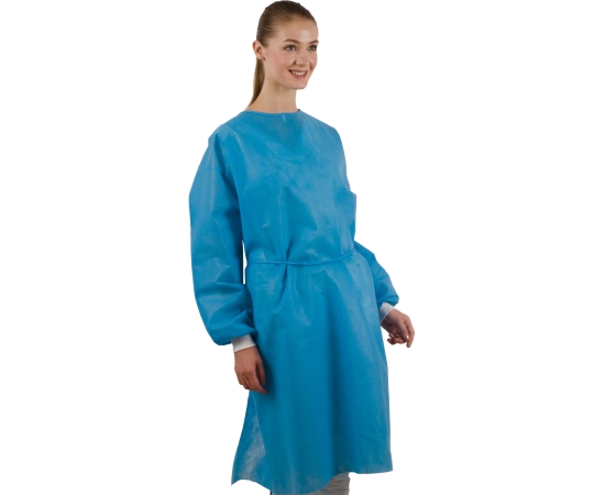 Dochem Захисні халати медичні одноразові, 40 г/м2, сині, розмір M, 10 шт.