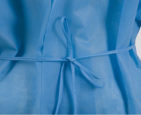 Dochem Защитные халаты медицинские, одноразовые, 40 г/м2, синие, размер S, 10 шт., изображение 4