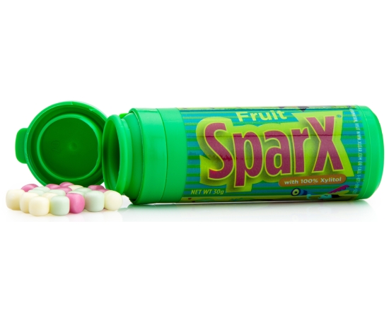 SparX Натуральні фруктові цукерки з ксилітом, 30 г, зображення 3