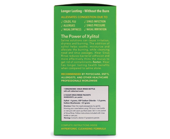 Xlear Натуральний сольовий засіб для промивання носових пазух з ксилітом, набір, зображення 4