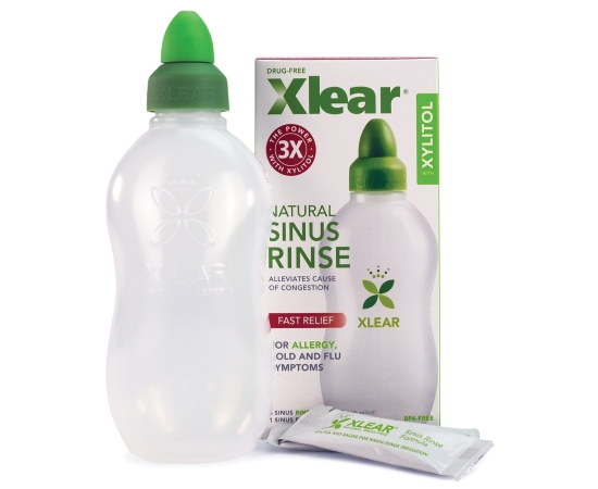 Xlear Натуральное солевое средство для промывания носовых пазух с ксилитом, набор, изображение 2