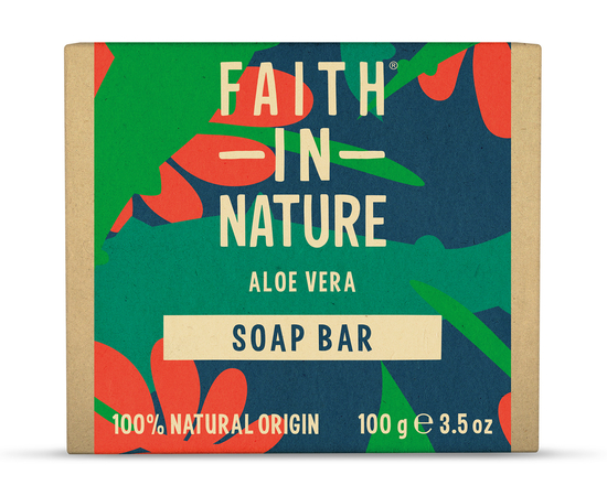 Faith in Nature Натуральное твердое мыло с алоэ вера, 100 г