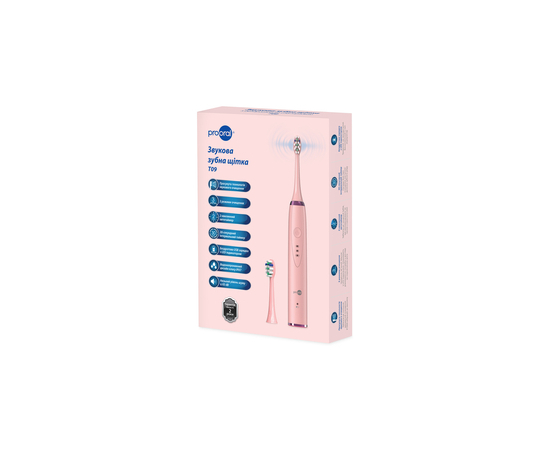 prooral T09 Звуковая зубная щетка, розовая, изображение 5
