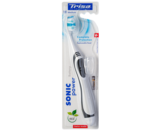 TRISA Sonicpower Battery Complete Protection Звукова зубна щітка, середньої жорсткості, зображення 13