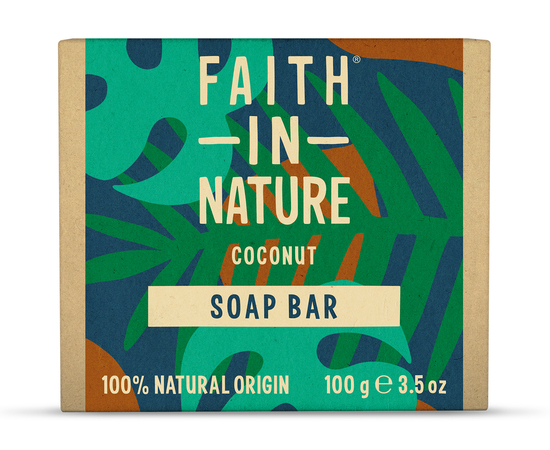 Faith in Nature Натуральное твердое мыло с кокосом, 100 г