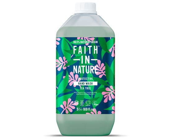 Faith in Nature Натуральное жидкое мыло для рук с чайным деревом, 5 л