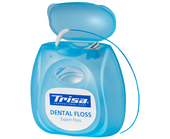 TRISA Expert Floss Зубной флосс для брекетов, мостов, имплантатов и широких межзубных промежутков, с мятой, 30 м, изображение 2