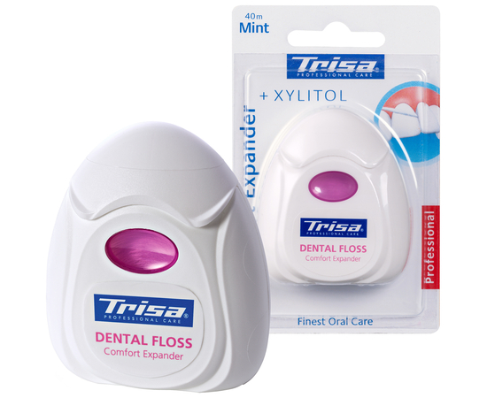 TRISA Comfort Expander Зубной флосс, расширяющийся, с мятой и ксилитом, 40 м, изображение 3