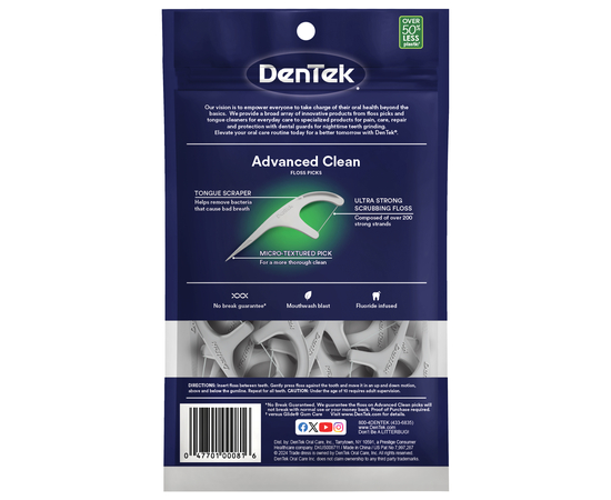 DenTek Потрійне очищення Флос-зубочистки, 90 шт.