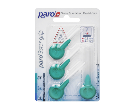 paro® 3star grip Міжзубні щітки, середні, Ø 4.5 мм, 4 шт.