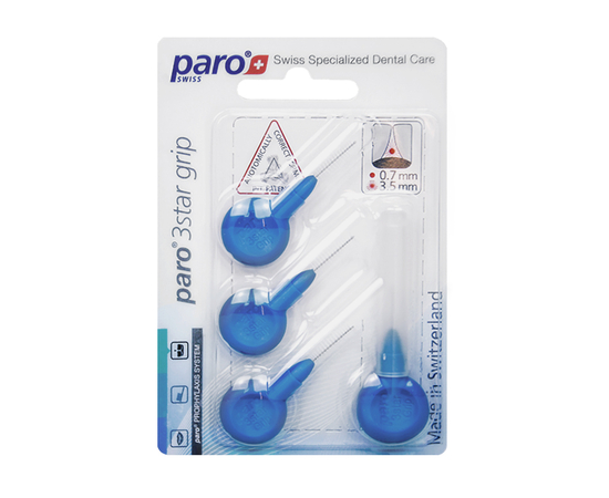 paro® 3star grip Міжзубні щітки, x-тонкі, Ø 3.5 мм, 4 шт.