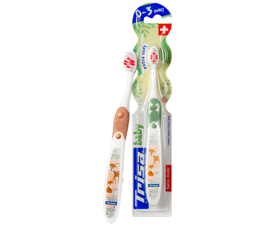 TRISA Baby Детская зубная щетка, 0-3 лет, мягкая, изображение 5