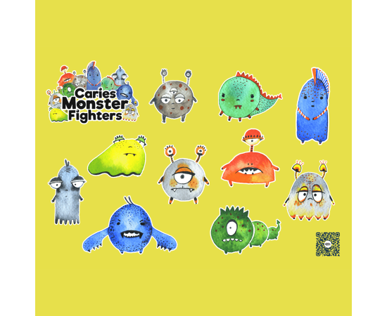 Caries Monsters Fighters Стикерпак