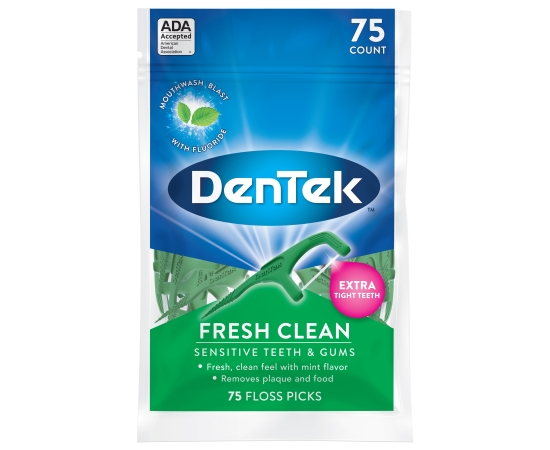 DenTek Освіжаюче очищення Флос-зубочистки, 75 шт.