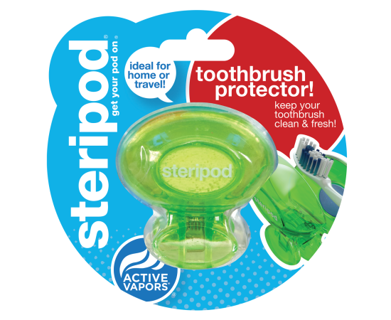 Steripod Антибактеріальний чохол для зубної щітки, зелена заздрість (в упаковці 1 шт.)