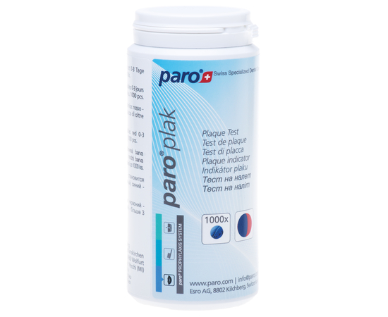 paro® plak 2-кольорові пігулки для індикації зубного нальоту, 1000 шт.