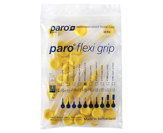 paro® flexi grip Межзубные щетки, xx-тонкие, Ø 2.5 мм, 30 шт.