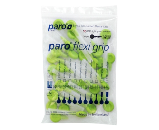 paro® flexi grip Межзубные щетки, средние, конические, Ø 3.0/8.0 мм, 30 шт.