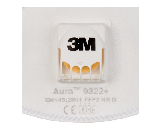 3M Aura 9322+ Респиратор, защита уровня FFP2, с клапаном, 1 шт., изображение 3