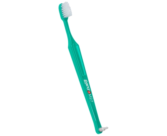 paro® M27 Дитяча зубна щітка, середньої жорсткості (у целофановій упаковці), Колір: Зелений