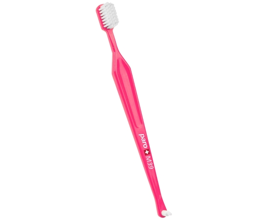 paro® M39 Зубна щітка, середньої жорсткості (у целофановій упаковці), Колір: Рожевий