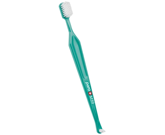 paro® M39 Зубна щітка, середньої жорсткості (у целофановій упаковці), Колір: Салатовий, зображення 3