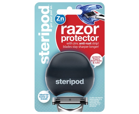 Steripod Защитный чехол для бритвы с цинковой антикоррозийной полоской, черный